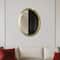 Head West Oval Brushed Gold Metal Framed Bathroom Mirror - 30" x 23"